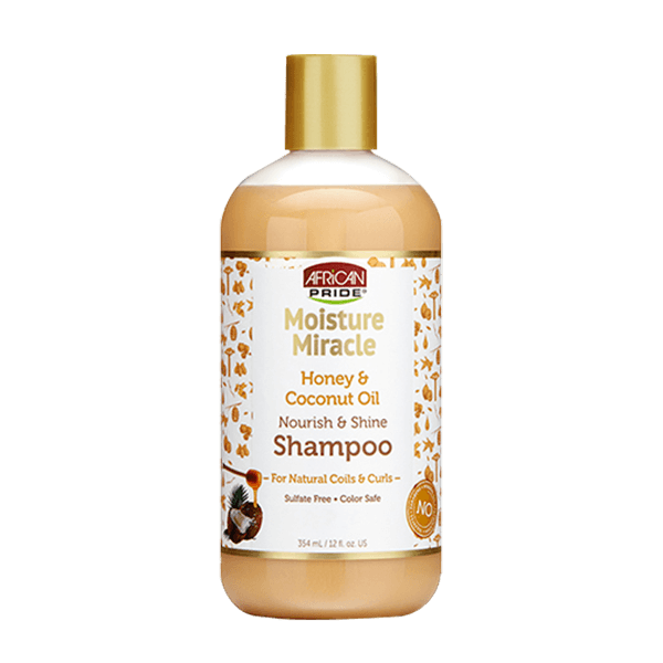 African Pride Moisture Miracle Champú Miel y Aceite de Coco