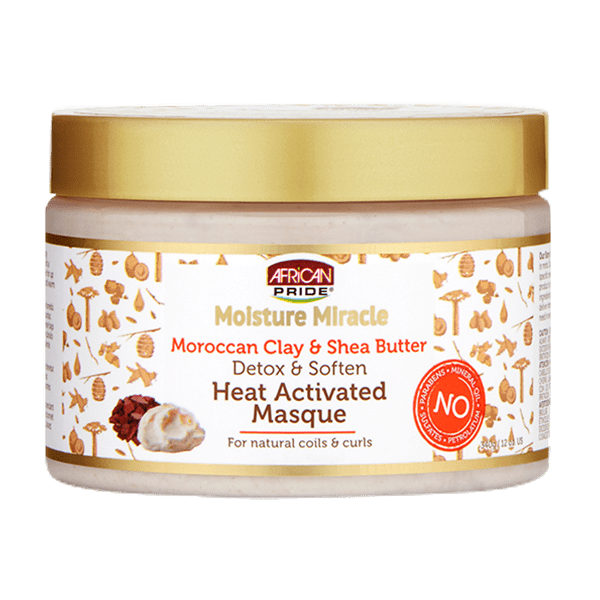 African Pride Moisture Miracle Moroccan Clay & Shea Butter Heat Masque
